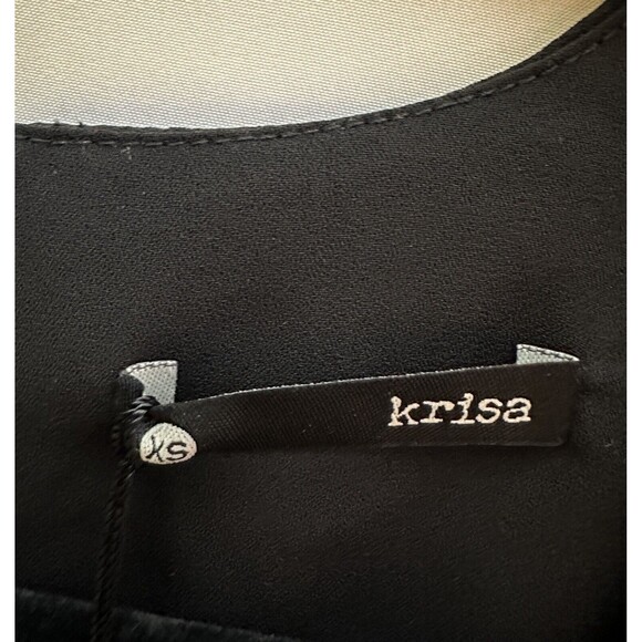 Krisa‎ Wrap Long Sleeve Mini Dress In Black Women’s Size XS NEW USA Made - Picture 5 of 8